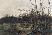 William Stott of Oldham Woodgathering oil